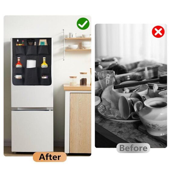 Mini Fridge Caddy Organizer Storage Bag (Black) - Picture 4 of 7